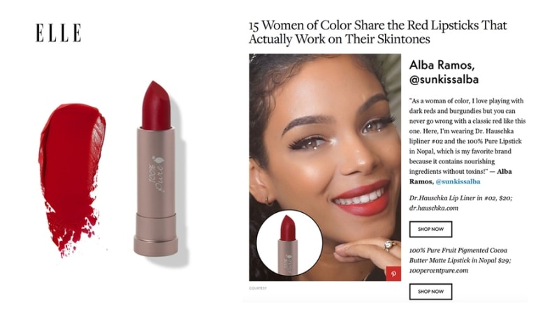 Fruit Pigmented Cocoa Butter Matte Lipstick 100 Pure